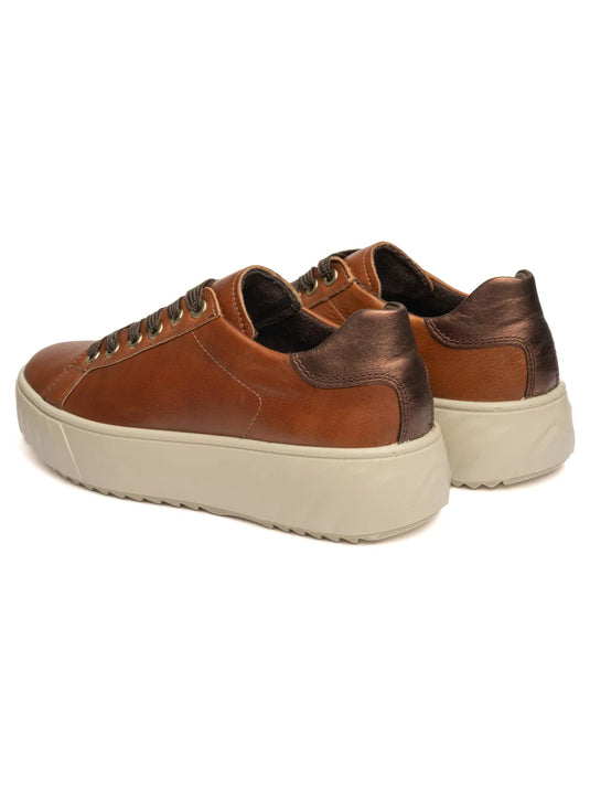 Ara Women's Mikky Platform Sneaker Cognac Mocca