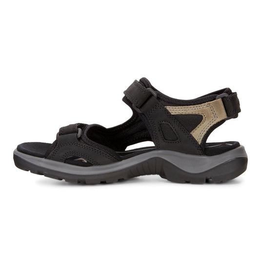 Ecco Women's Offroad Yucatan Sandals Black/Mole/Black