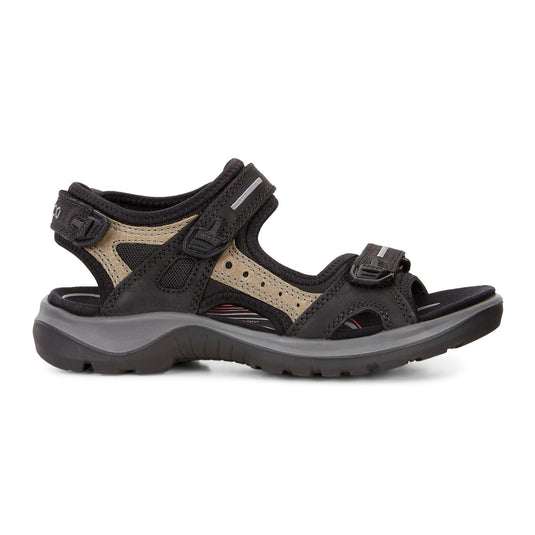 Ecco Women's Offroad Yucatan Sandals Black/Mole/Black