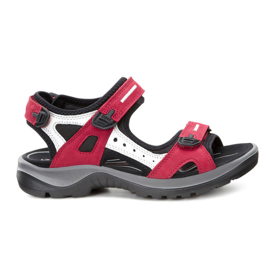 Ecco Women's Yucatan Sandals Chili Red Concrete Black