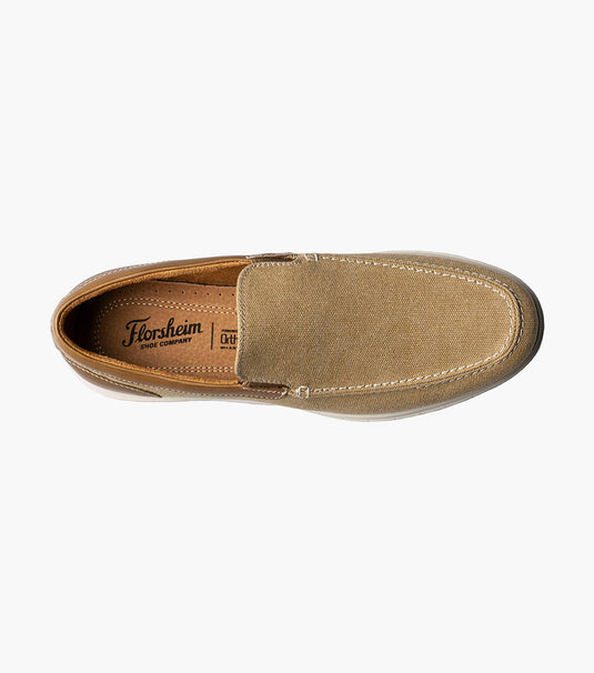 Florsheim Men's Montigo  Canvas Moc Toe Venetian Loafer Sand