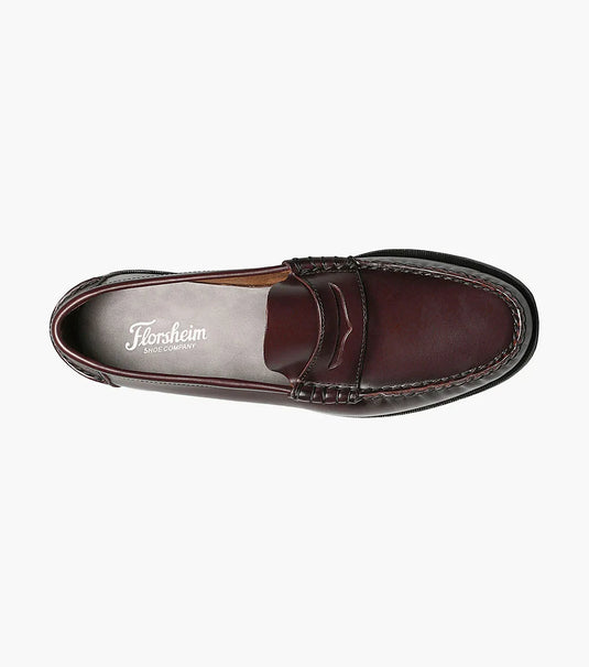Florsheim Men's Berkley Moc Toe Penny Loafer Burgundy