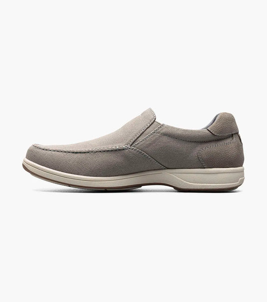 Florsheim Men's Lakeside Canvas Moc Toe Slip On Grey
