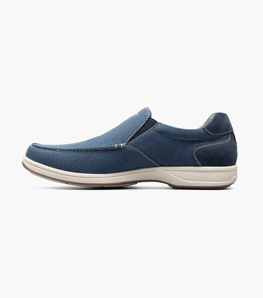 Florsheim Men's Lakeside Canvas Moc Toe Slip On Navy