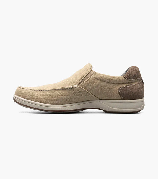 Florsheim Men's Lakeside Canvas Moc Toe Slip On Sand