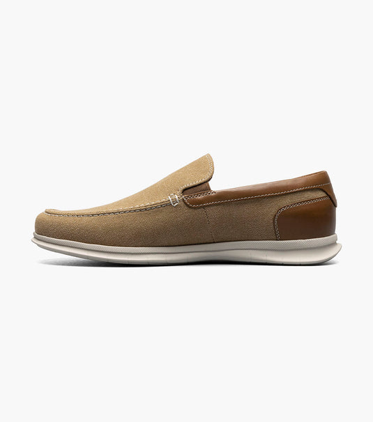 Florsheim Men's Montigo  Canvas Moc Toe Venetian Loafer Sand