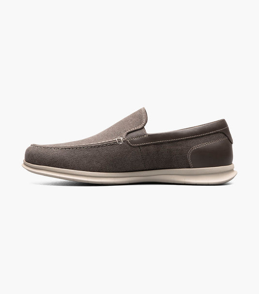 Florsheim Men's Montigo  Canvas Moc Toe Venetian Loafer Grey