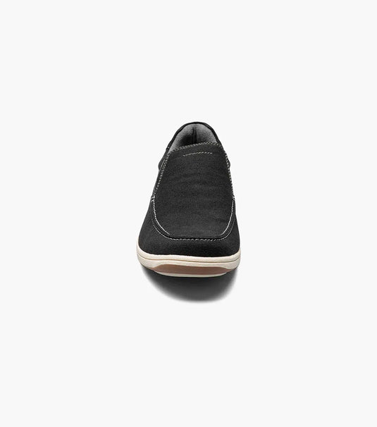 Florsheim Men's Lakeside Canvas Moc Toe Slip On Black