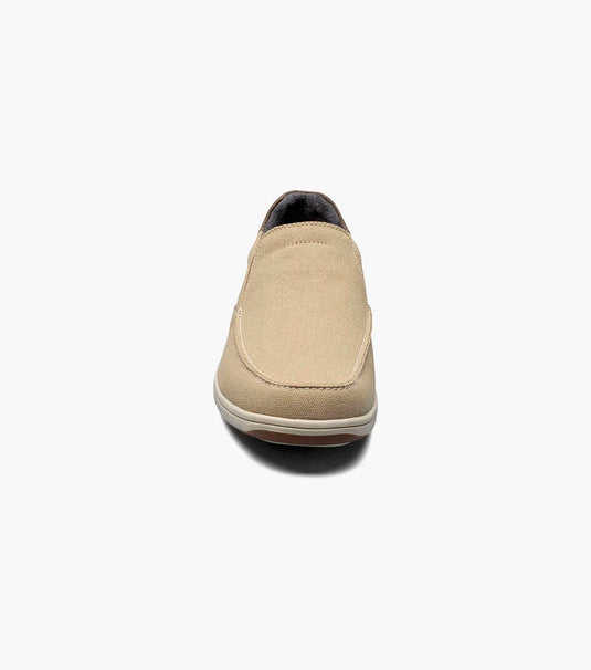 Florsheim Men's Lakeside Canvas Moc Toe Slip On Sand