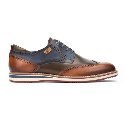 Pikolinos Men's Avila Two tone lace-up shoes Brandy