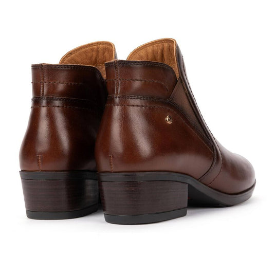 Pikolinos DAROCA Women's heeled ankle boots with zipper - Cuero