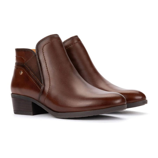 Pikolinos DAROCA Women's heeled ankle boots with zipper - Cuero