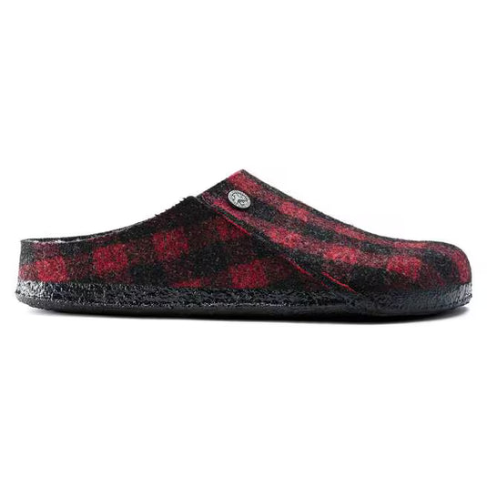 Birkenstock Men's Zermatt Shearling Slipper Plaid Red