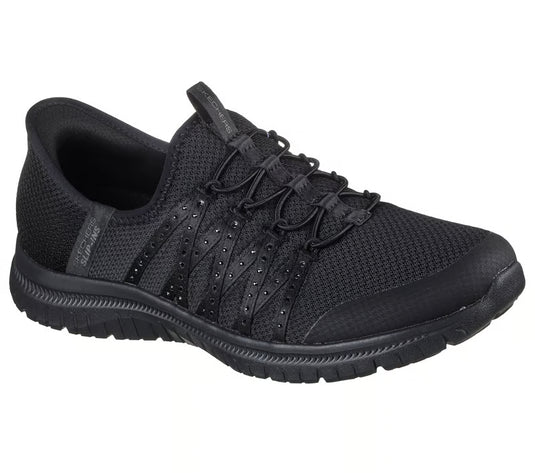Skechers Women's Virtue Stunner Hands Free Slip-Ins Sneaker Black