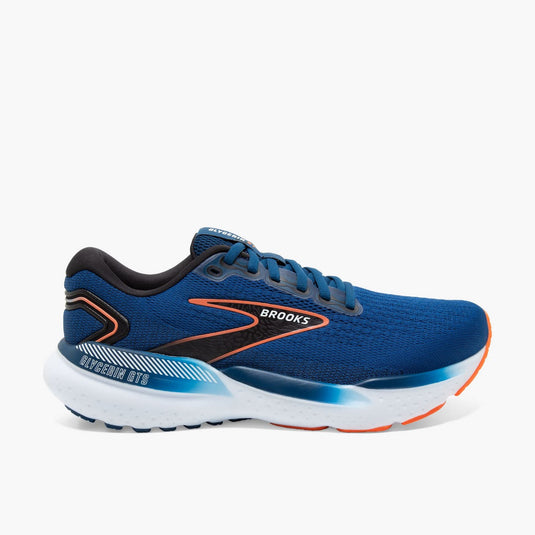 Brooks Men's Glycerin GTS 21 Sneaker Blue Opal/Black/Nasturtium