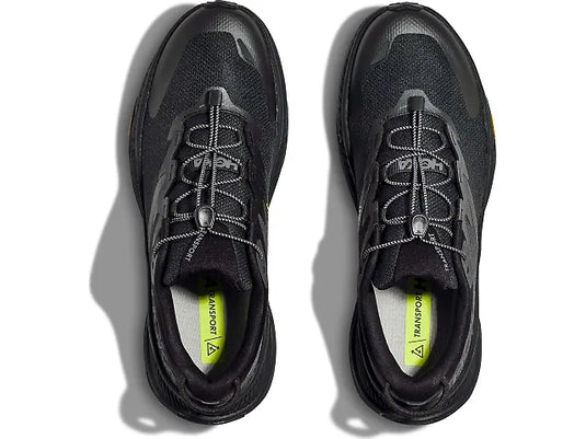 Hoka One One Mens Transport Trail Sneaker Black/Black