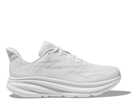 Hoka One One Women's Clifton 9 Sneaker WHITE / WHITE