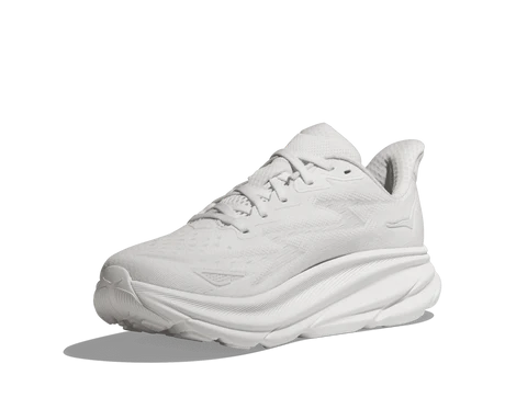 Hoka One One Women's Clifton 9 Sneaker WHITE / WHITE