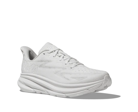 Hoka One One Women's Clifton 9 Sneaker WHITE / WHITE