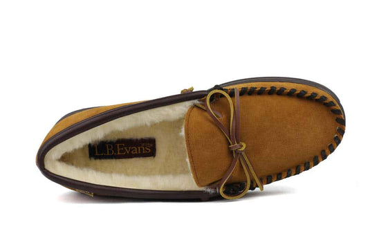 L. B. Evans Men's Atlin Slippers Saddle and Boa