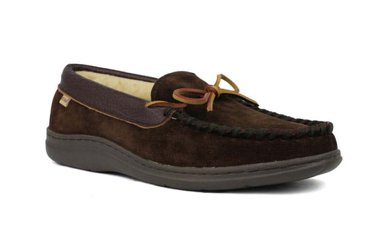 L. B. Evans Men's Atlin Slippers Chocolate and Boa