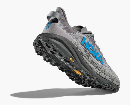 HOKA Men's Speedgoat 6 Trail Shoe Galactic Grey / Hoka Blue