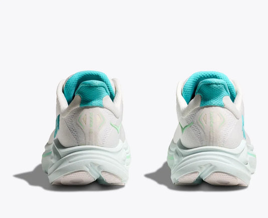 Hoka One One Women's Clifton 10 Sneaker White / Cielo blue