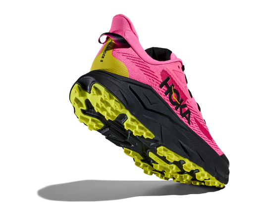 Hoka One One Women's Challenger 8 Trail Running Sneaker NEON ROSE / BLACK
