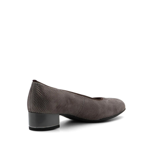 Ara Women's Gabrielle SP Women's Block Heel Pump 35mm Street (taupe) "puntikid" suede