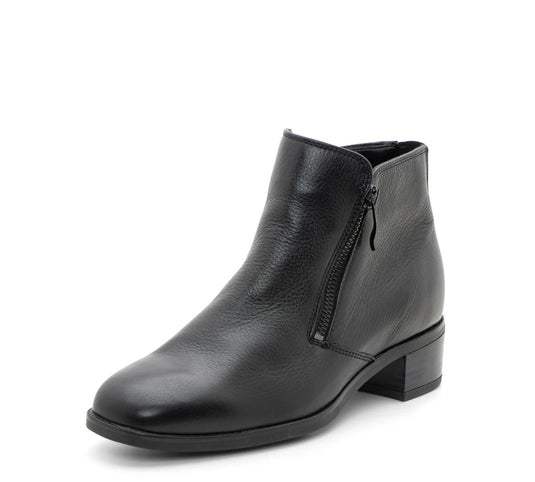 Ara Cervocalf Gem Women's Double Zip Ankle Boot- Black