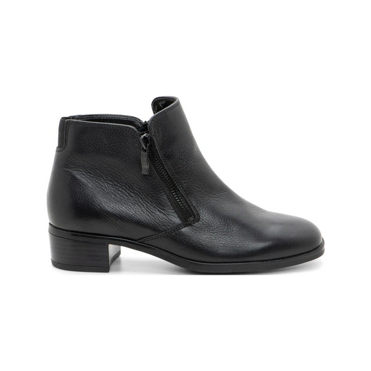 Ara Cervocalf Gem Women's Double Zip Ankle Boot- Black