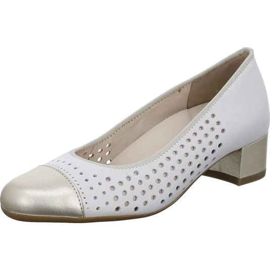 Ara Women's Nizza 2.0 12-35819 Block Heel Cream