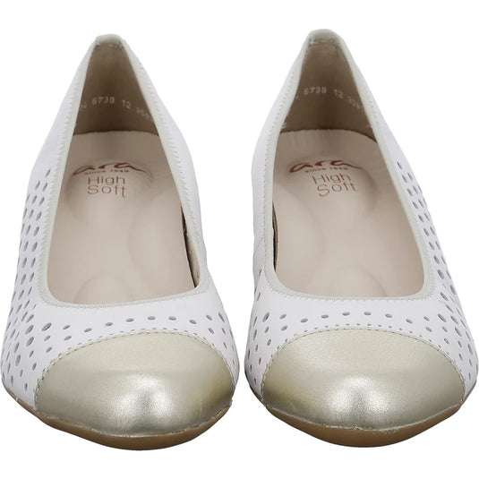 Ara Women's Nizza 2.0 12-35819 Block Heel Cream