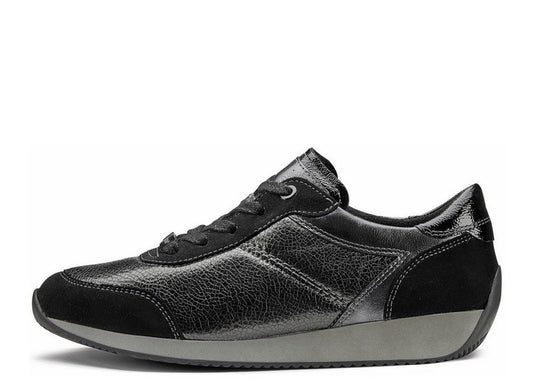 Ara Women's Lana Lace Sneaker Black/Iron Combo