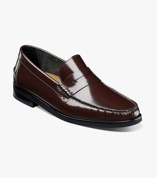 Florsheim men's Berkley Flex Moc Toe Penny Loafer Burgundy