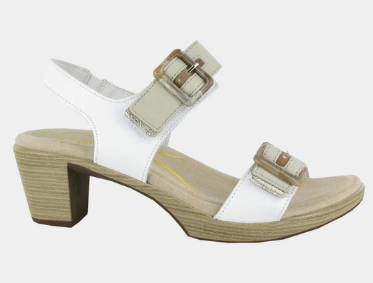 Naot Women's Mode Sandal White / Ivory / Brown Lthr