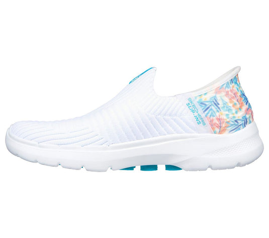 Skechers Women's Slip-ins Go Walk 6-White / Turquoise