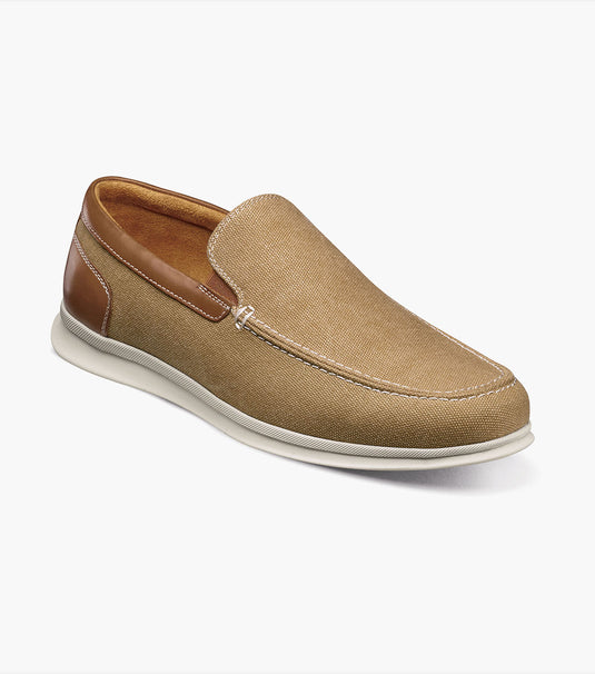 Florsheim Men's Montigo  Canvas Moc Toe Venetian Loafer Sand