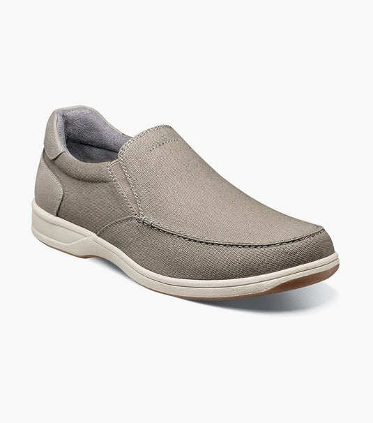 Florsheim Men's Lakeside Canvas Moc Toe Slip On Grey