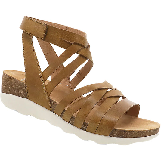 Dansko Women's Mirabella Cork Wedge Gladiator Sandals Tan