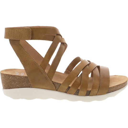 Dansko Women's Mirabella Cork Wedge Gladiator Sandals Tan