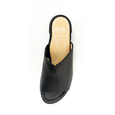 Ara Women's Gerty Block Heel Slide Black