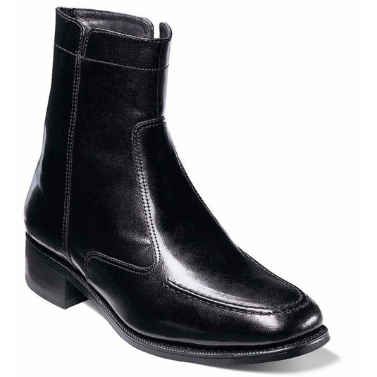 Florsheim Men's ESSEX  Moc Toe Zipper Boot Black - Free Socks