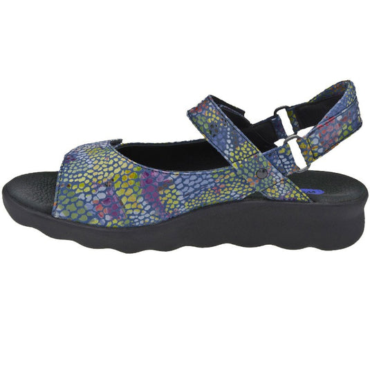 Wolky Women's Pichu Sandals Jeans Multi Color Fantasy