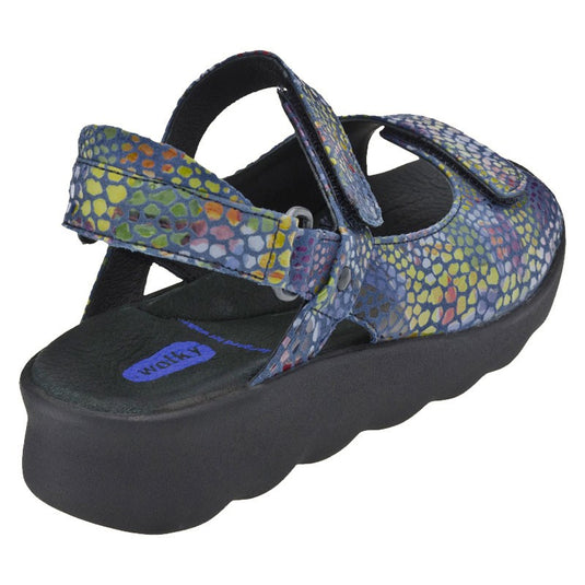 Wolky Women's Pichu Sandals Jeans Multi Color Fantasy