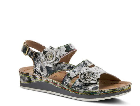 Spring Step L'Artiste Women's Joelina-Dazi Sandals Grey Multi Leather Combo