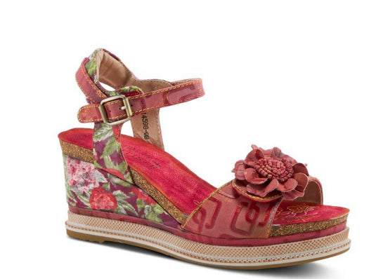 Spring Step L'Artiste Women's Vienrose-Fleur Sandals Red Multi