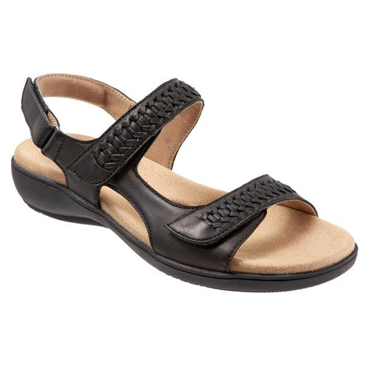 Trotters Women's Romi Woven Sandals Black