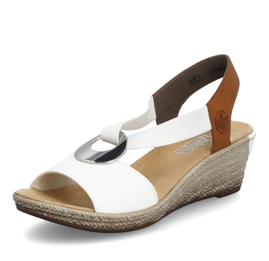 Rieker Women's Fanni H6 Sandals White Combination