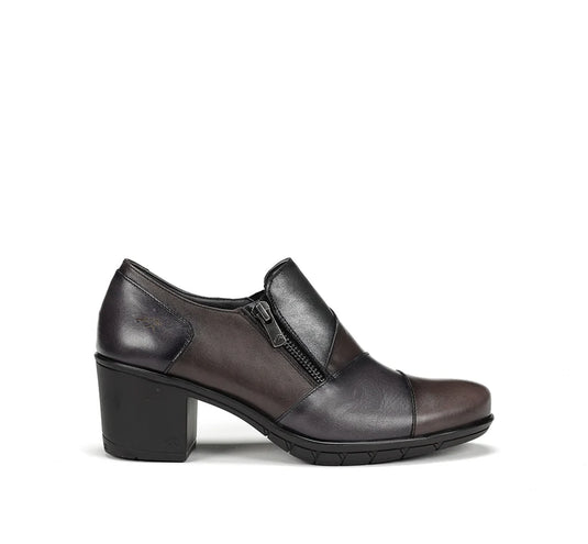 Fluchos Women's Nydia F1802 Mix Block Heels Grey Bronze